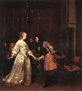 TERBORCH, Gerard The Dancing Couple rt Sweden oil painting reproduction